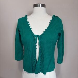 Vibrant Green Knit Cardigan